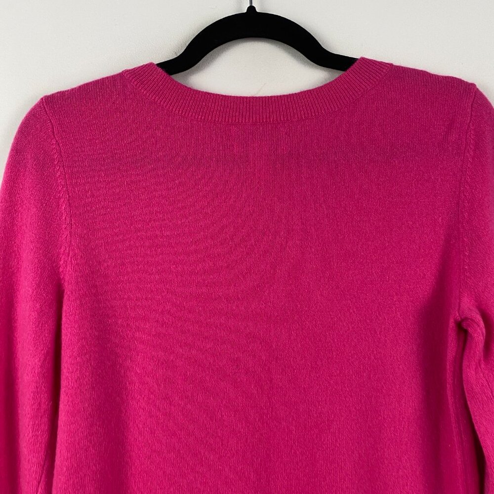 Nine West 100% Cashmere V Neck Sweater Womens Medium Pink Pullover - Picture 5 of 8
